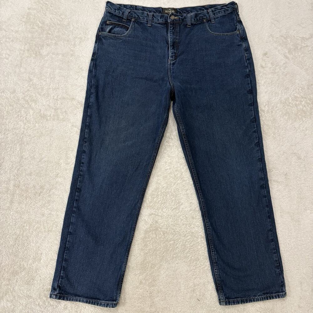 RedHead Mens 44x32 Flannel Lined Jeans Relaxed Straight Blue Denim 100% Cotton